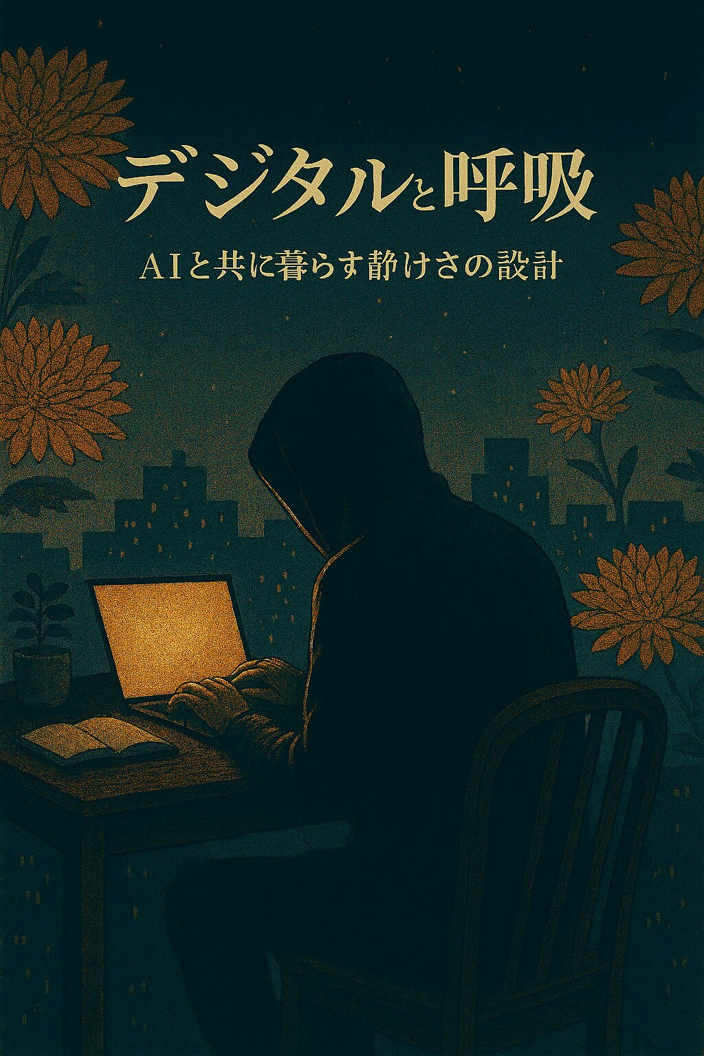 都市の静かな部屋でAIと向き合う人物。呼吸と余白を意識した暮らしの象徴
